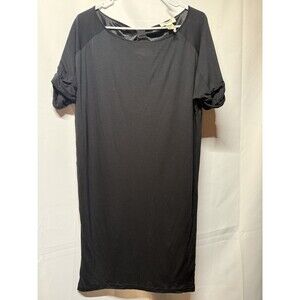 Diesel Black 100% Lyocell Open Back Bow T-Shirt Mini Dress - Size S